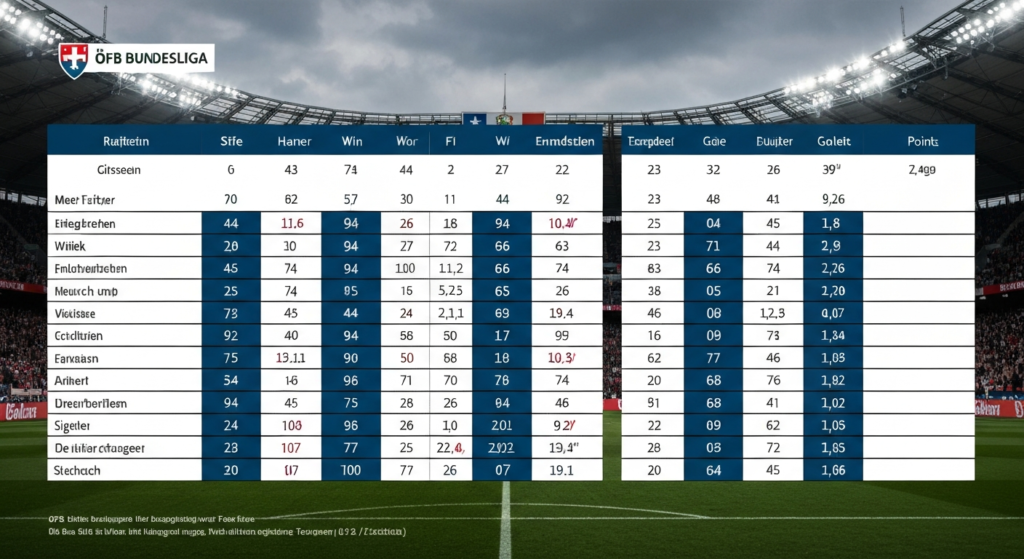 Österreichische Fußball-Bundesliga Tabelle