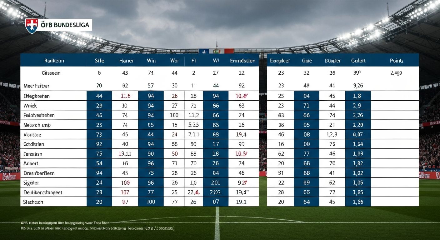 Österreichische Fußball-Bundesliga Tabelle